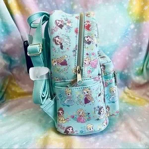 Loungefly | Bags | Disney Teal Chibi Princess Loungefly 